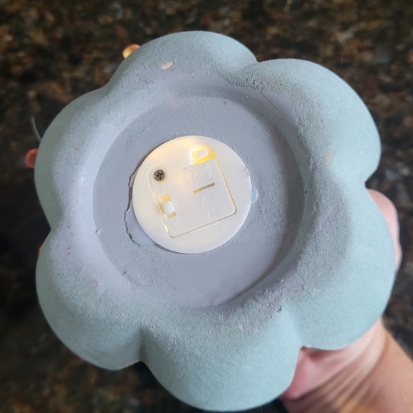 Harvest Lighted Velvet Pumpkin  Light Blue with Silver Shiny Stem  NEW - Picture 3 of 9